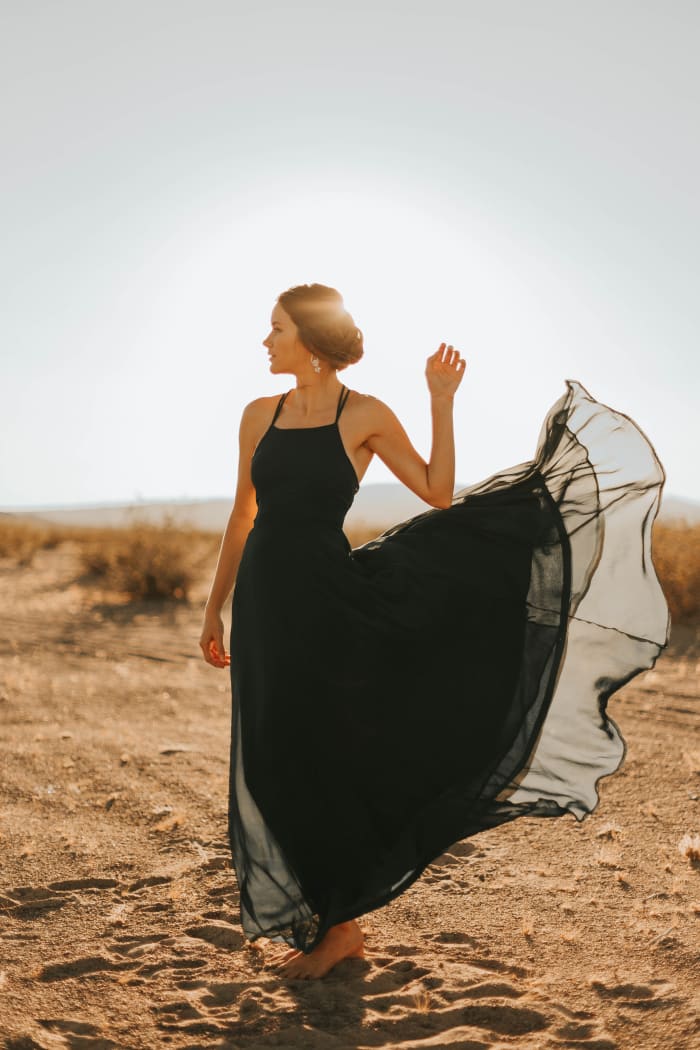 This could fall under the little black dress category, even though it's long.