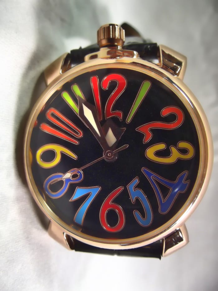 Winner u8060 Automatic Watch. The large colorful numbers are reminiscent of the style used by Franck Muller