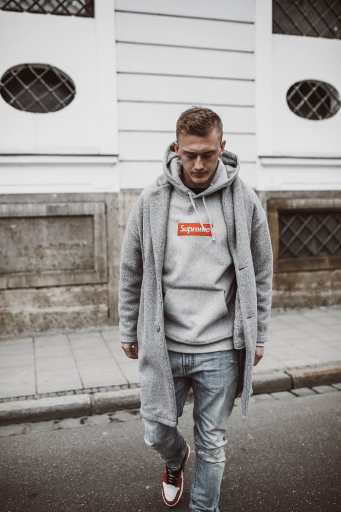 Another major component of western streetwear in colder areas and in colder seasons is layering, as seen here.