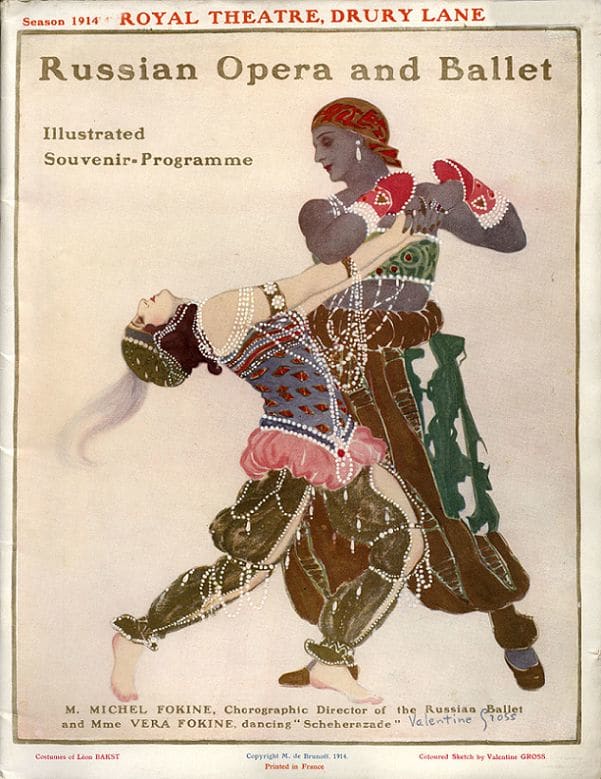 Poster for 1914's Scheherezade; costumes designed by Leon Bakst