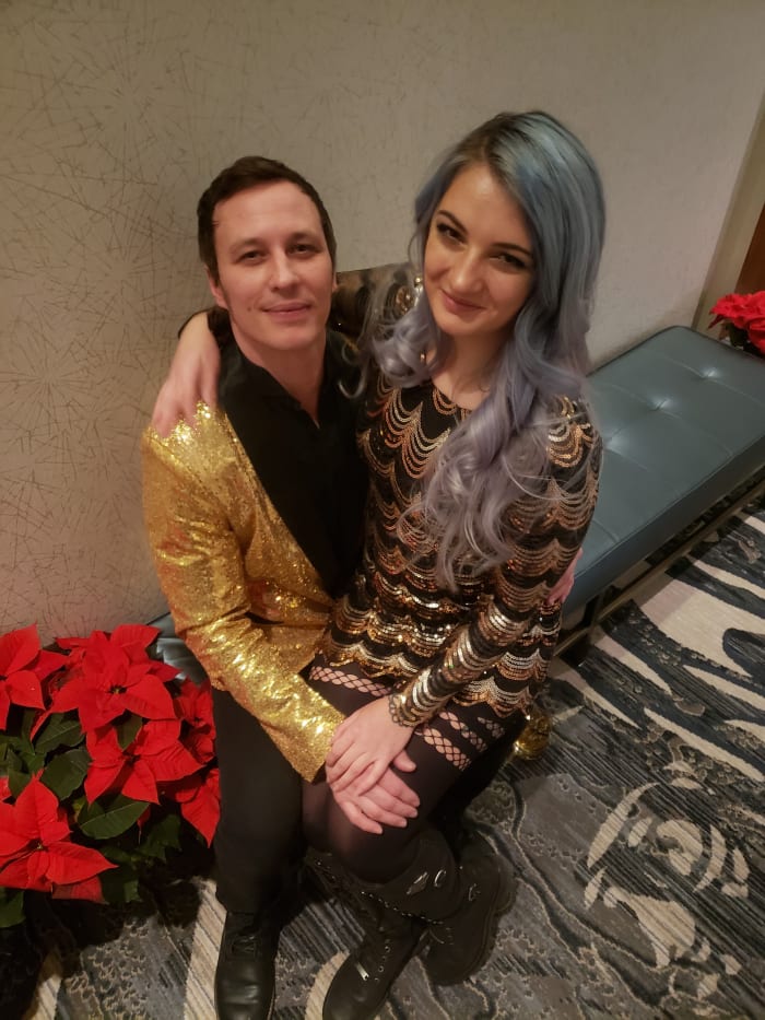 This photo shows how Titanium fades. I only applied it on the top portion of my head. This photo is about a month after applying - you can see that my dark brown roots have grown out, and the Titanium has faded to a blue-silver color.