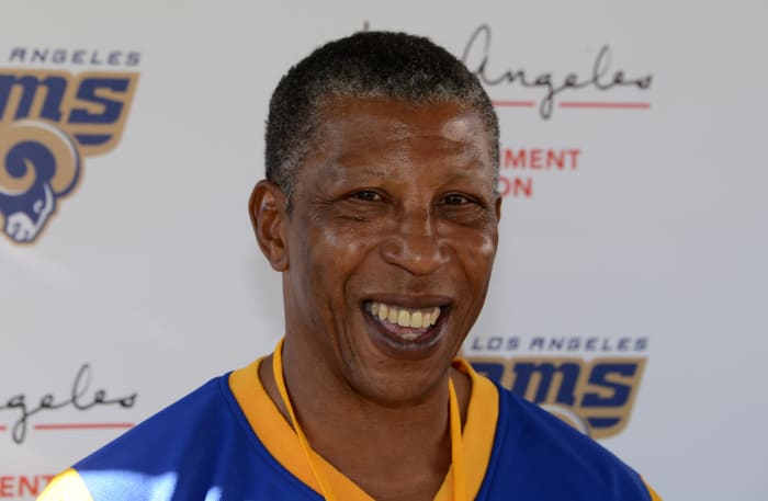 Former Los Angeles Rams running back, Wendell Tyler, smiles during an NFL All-Access event at the Los Angeles Memorial Coliseum in 2016.