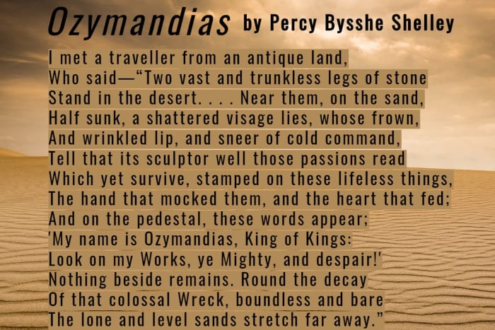 summary of ozymandias