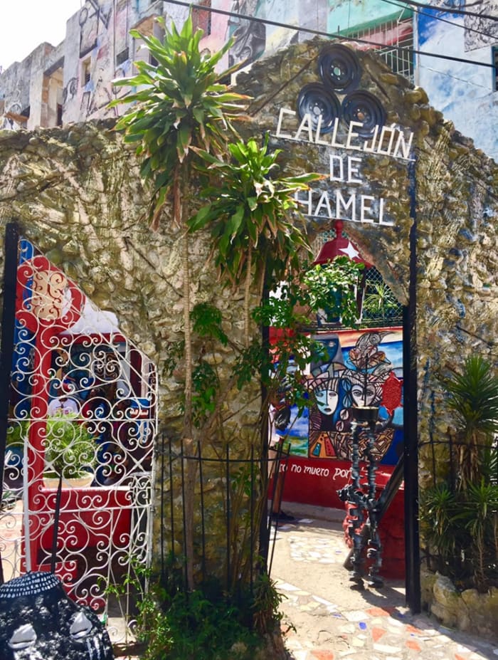 Callejón de Hamel—a shrine to Afro-Cuban culture in Centro Havana—is full of colorful street art, sculptures and music.