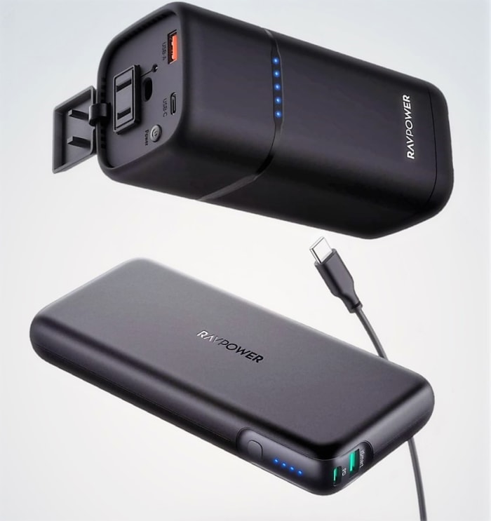RAVPower 80W AC Power House (top) - RAVPower 60W PD Power Bank (bottom)