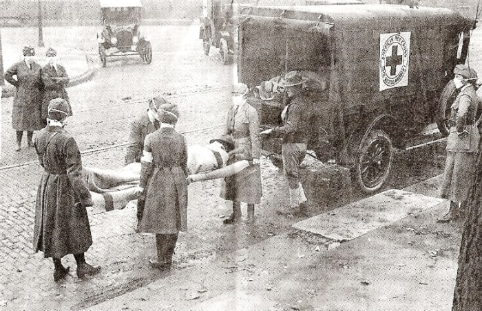 Not surprisingly many medical workers, who cared for the victims of the Spanish Flu, also became ill and sometimes died.
