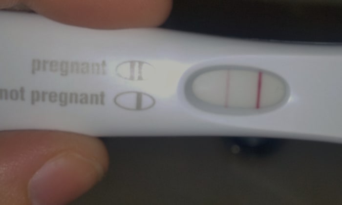 Your pregnancy begins at least four weeks before you can get a positive pregnancy test, starting with the first day of your last period.