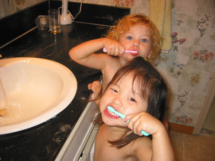 Have a routine for things like brushing teeth, baths, picking out clothes to wear, and reading aloud each night.