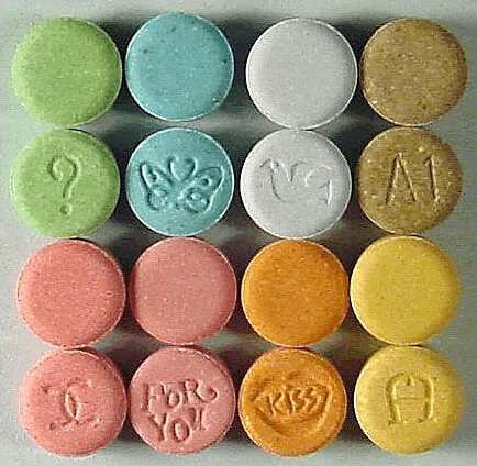 Ecstasy is an example of a club drug that can look like candy.