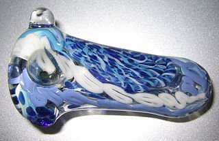 Colorful glass pipes are typically used for marijuana, which doesn't turn into a vapor the way meth does.