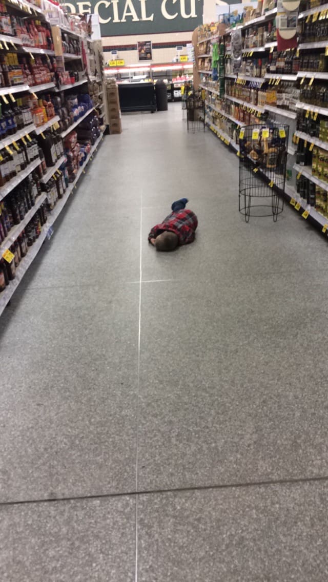Note to self: Never take a toddler grocery shopping when he hasn't had a nap. Ever. You will regret it.
