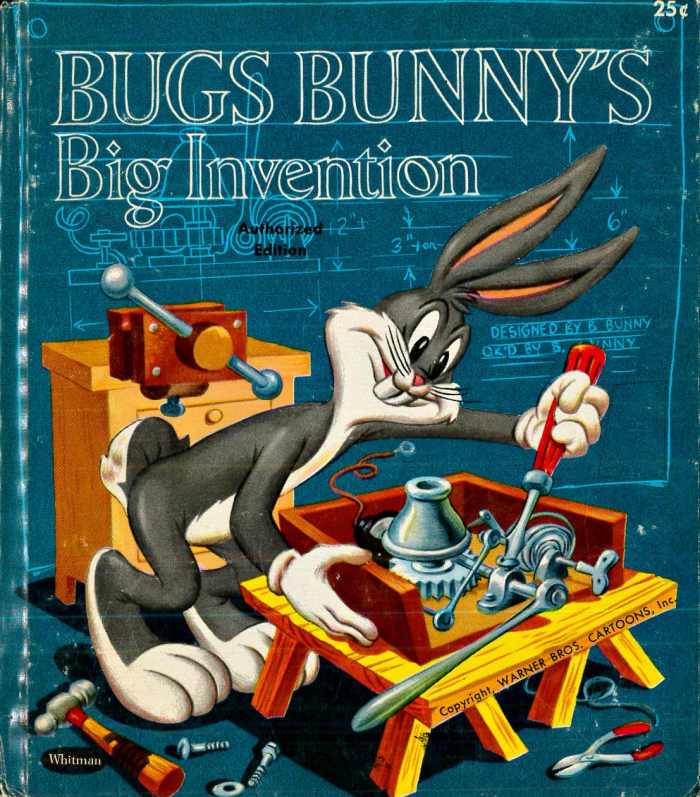 This book was Copyrighted in 1953 by Warner Brothers. the well know Author is the Warner Brothers Cartoons writers staff. Needless to say the illustrator was Ralph Heimdahl. Ralph is famous for his Porky Pig, Bugs Bunny, Petunia, Cicero, & Sylvester.