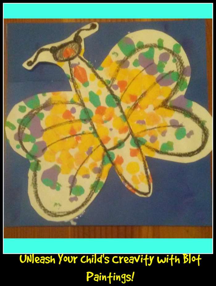 Blot paintings are an open-ended art activity that promote creativity, independence, and initiative.