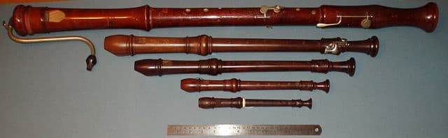 Different sizes of recorders make up a consort, usually consisting of descant, treble, alto and bass. Players often performed music originally for vocal ensembles as the tone was close to the human voice.