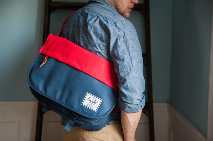 Your diaper bag doesn't have to be an actual diaper bag. Any bag you love that can be versatile and hold a whole lotta stuff will work to contain the chaos.