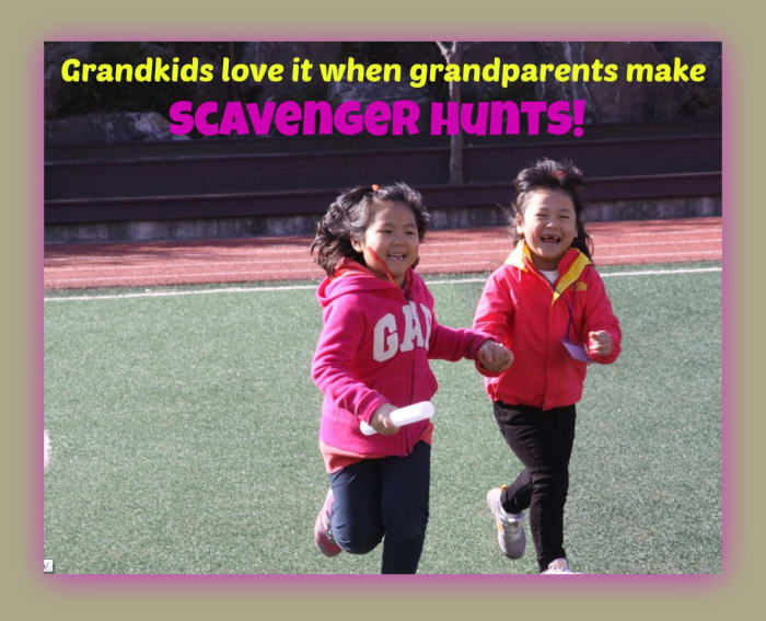 As a former camp counselor and teacher, I know how much kids of all ages love scavenger hunts. Grandparents can make them simple for little kids and challenging for older ones