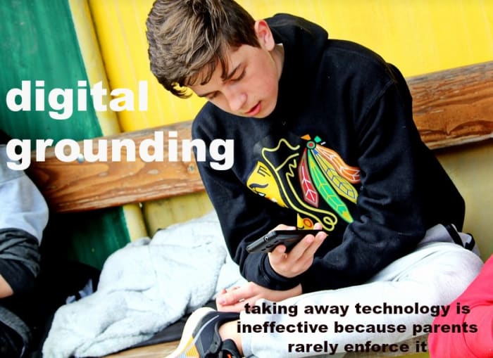It's hard for parents to follow through with digital groundings, especially with older kids.