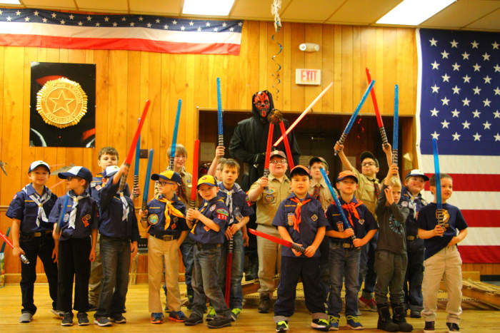 After the cub scouts demonstrated their use of the Force, Darth Maul wanted to join the pack.