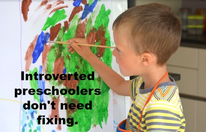 Parenting introverted preschoolers means celebrating who they are and not trying to change them.