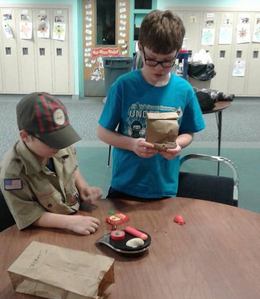 If small boxes are difficult to find, brown paper bags may also be used to conceal items for the Scientific Method game. Paper bags allow students to use their sense of touch, which may make guessing the objects easier.