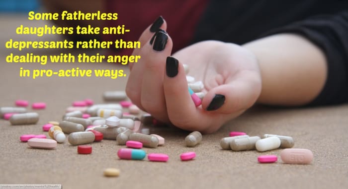 Women need to confront their rage about having an absent father. Otherwise, they may succumb to despair and be placed on anti-depressants.