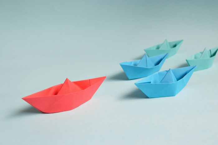 Making origami boats can be a fun activity to do with children, making creases and following directions helps a child develop their critical thinking and fine motor skills.