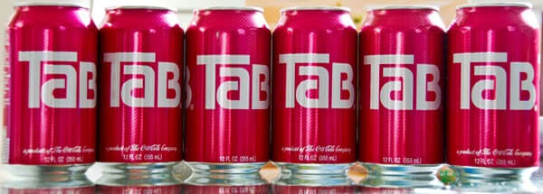 In 1974, Tab—a diet cola soft drink that was created and produced by the Coca-Cola Company—was a popular beverage.