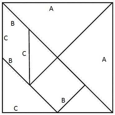 Use this template to make your own tangram game. Be sure to measure carefully! If you can't draw it out, this is a printable tangram template.