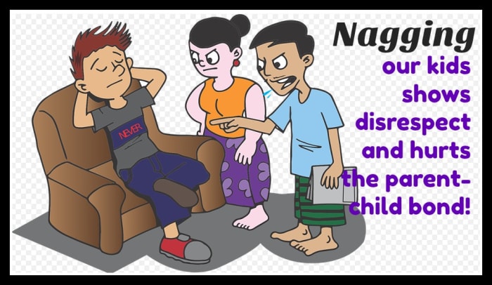 Nagging focuses on the negative—what the child isn't doing. Kids just tune it out after hearing it too much.