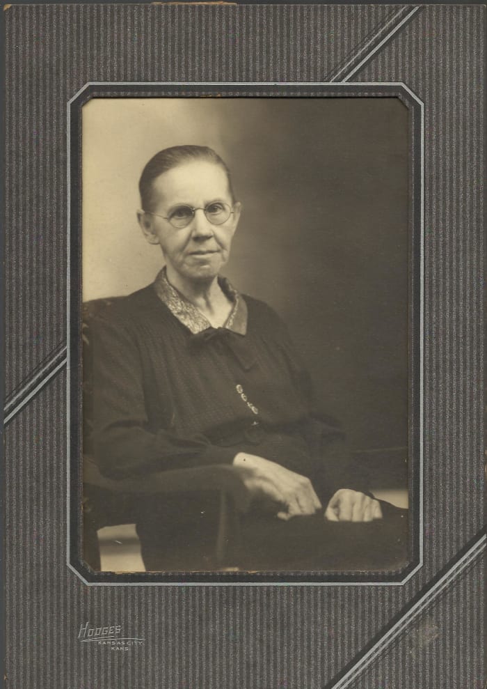My great-aunt, Bertha McGhee. The portrait was taken by Hodges Studio in Kansas City, Kansas.