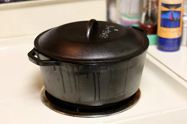 Use a Dutch oven to cook your frozen chicken breasts and roasts.