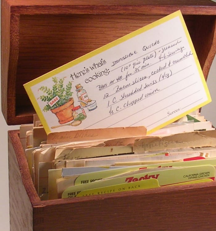 The Impossible Quiche recipe had been hiding for 30+ years in an old box of recipe cards.