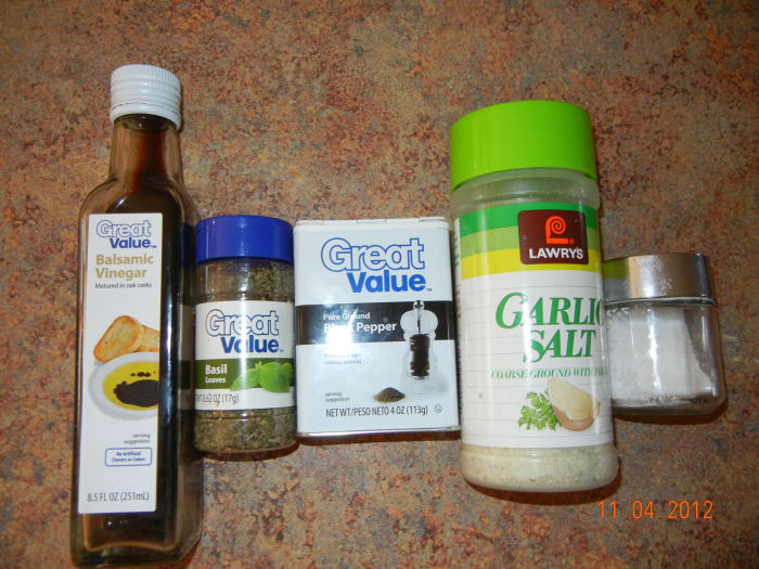 The "secret" ingredient my husband loves to use is balsamic vinegar. Then he just adds lots of garlic salt, pepper and seasonings.