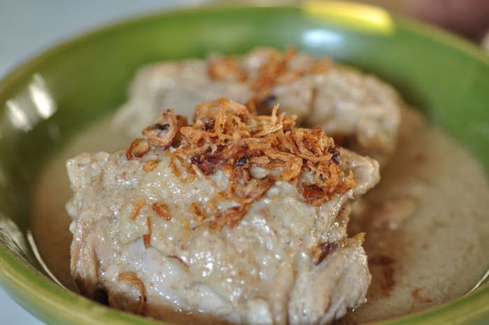 Opor Ayam, an Indonesian dish of chicken in spiced coconut sauce. No chillies used in this "curry". Image: © Siu Ling Hui