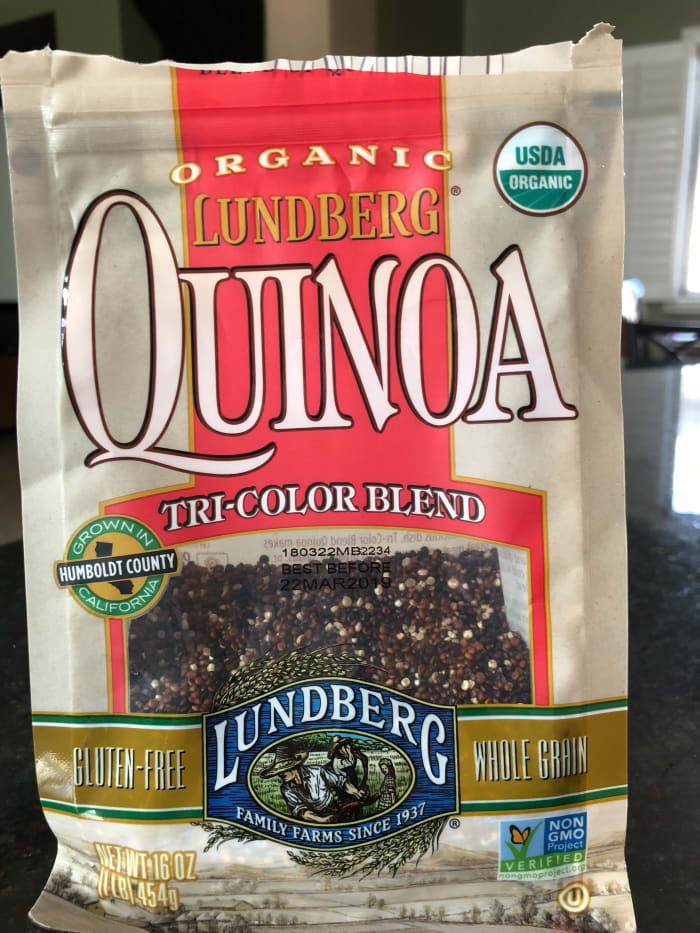 Telling kids they're eating rainbow quinoa sounds way more magical than tri-color blend! This is the brand of quinoa I like to use, but any quinoa will work.