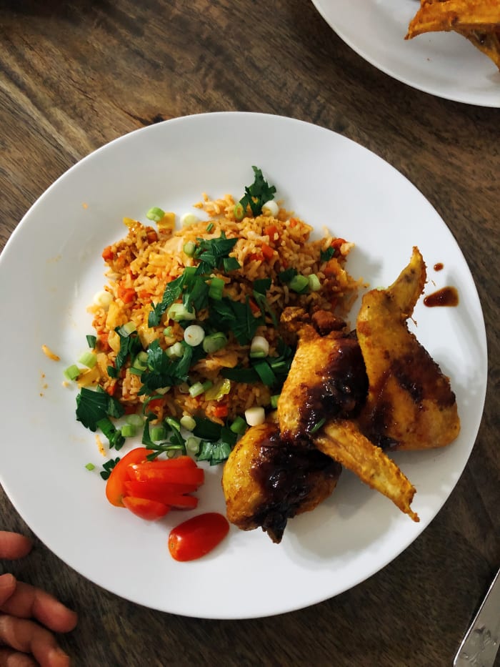 In Malaysia and Indonesia, fried rice is known as nasi goreng, and it is one of my favorite comfort foods. It is very simple but delicious. I have to admit that it is so tempting when you're feeling hungry.