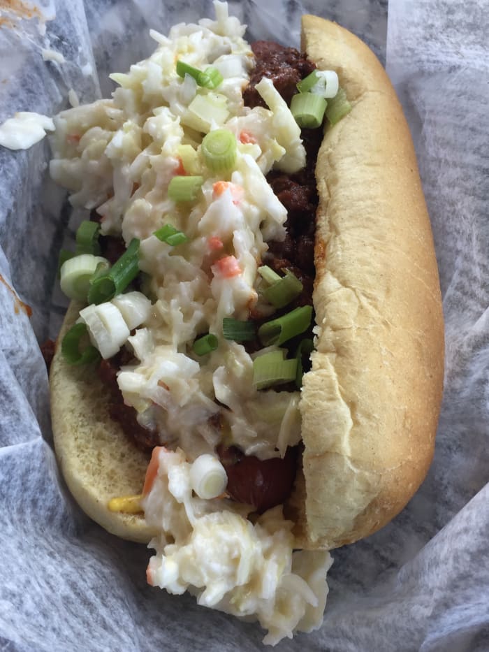 In memoriam. This was the Carolina Dog at Mutt's Amazing Dogs in Oklahoma City. It fell victim to one of Tornado Alley's nasty storms.