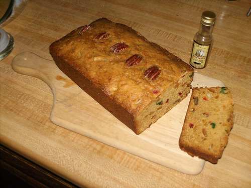 This is NOT what a good fruitcake looks like. It should be mostly fruit and nuts, with relatively little batter to bind it all together.