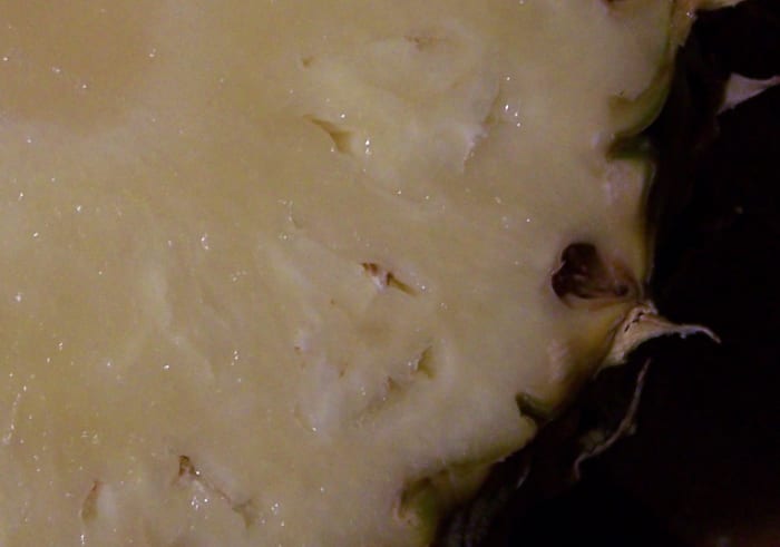 The goal is to get all of the good edible stuff between the outside "skin" and the inner fibrous core.