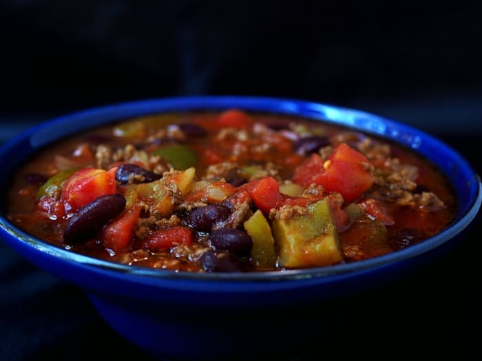 One way to make your chili healthier is to add extra vegetables—yummy!