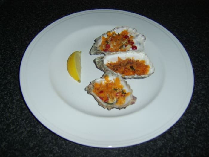 oysters crusted