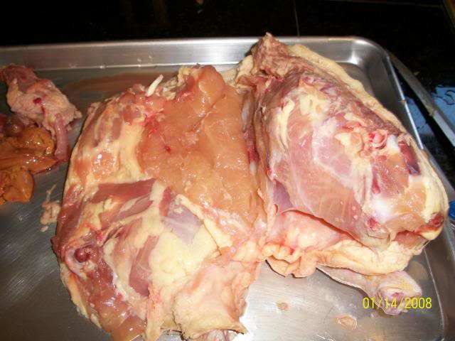 When separating the wing and thigh joints, the trick is to find the tendon inside the joint that holds it together and pop it with the tip of a paring knife.