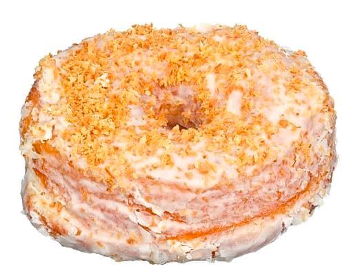 Sweet treat topped with toasted coconut.