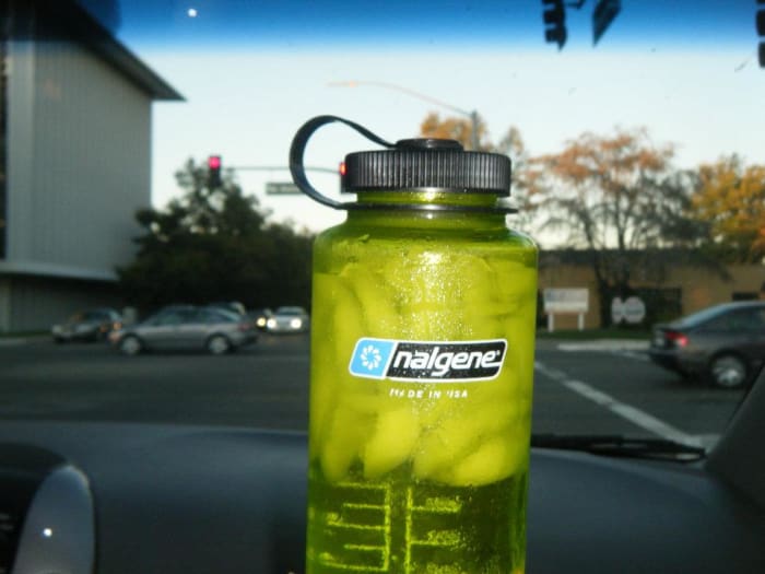 Cheapest sports drink in the world! This is a diluted version of my water and pickle juice!