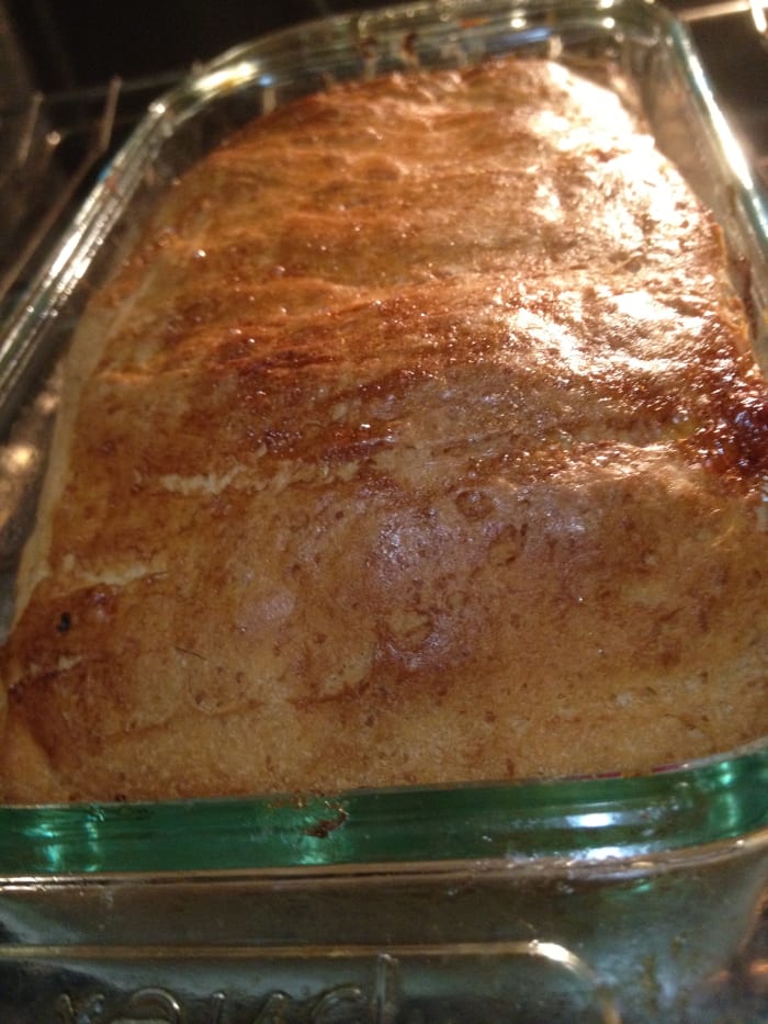 To prevent gluten-free bread from collapsing, do not take it out of the oven right away. Turn off the oven, and leave the door slightly open. Let the bread cool off while it's in there.
