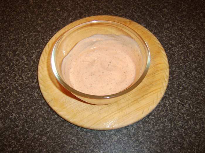 Homemade Indian restaurant style pakora sauce, ready to be covered and refrigerated to give the various flavours time to infuse