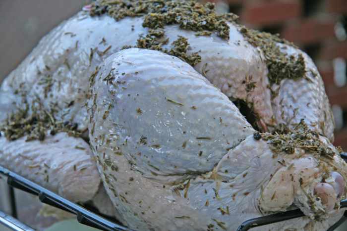 The average time to defrost a turkey in the refrigerator is approximately 24 hours per every 5 pounds.