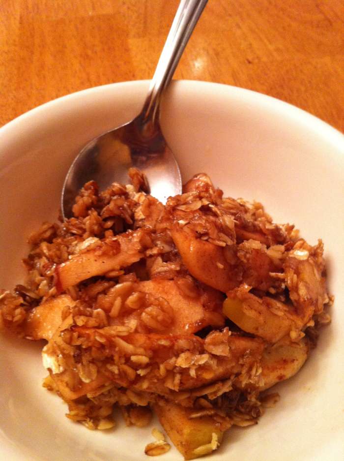 Easy SlowCooker Apple Crumble Recipe Delishably