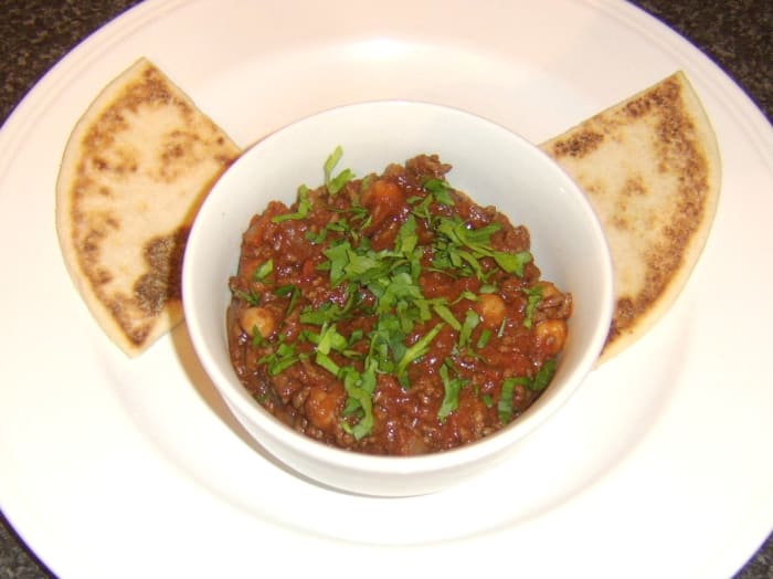 Mild and easy curried mince is served with Scottish tattie scones rather than any more expected Indian flatbread