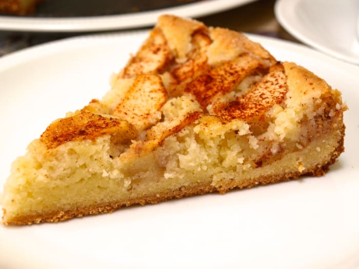 A slice of this german apple cake and a cup of tea make for a perfect afternoon break.